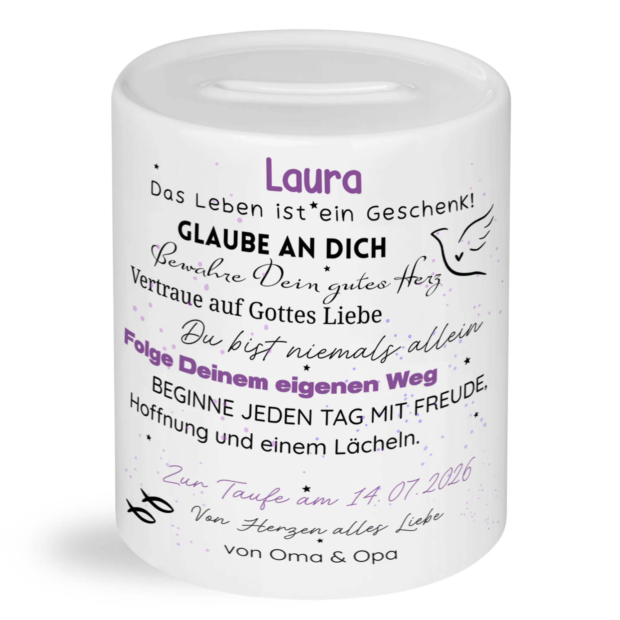 Geschenk Spardose